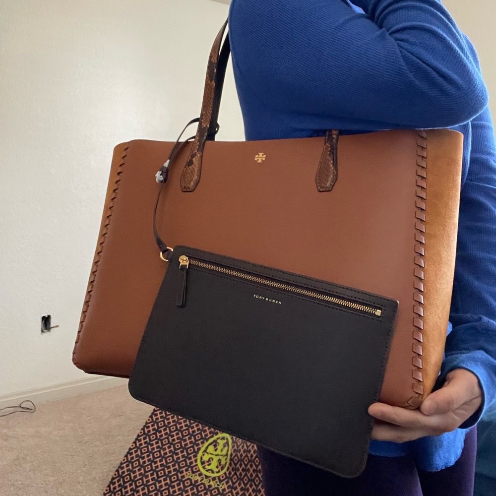 New, blake mixed material tote bag - Picture 13 of 15